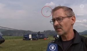 Captan en video el paso de un supuesto “ovni” en medio de una entrevista en Alemania