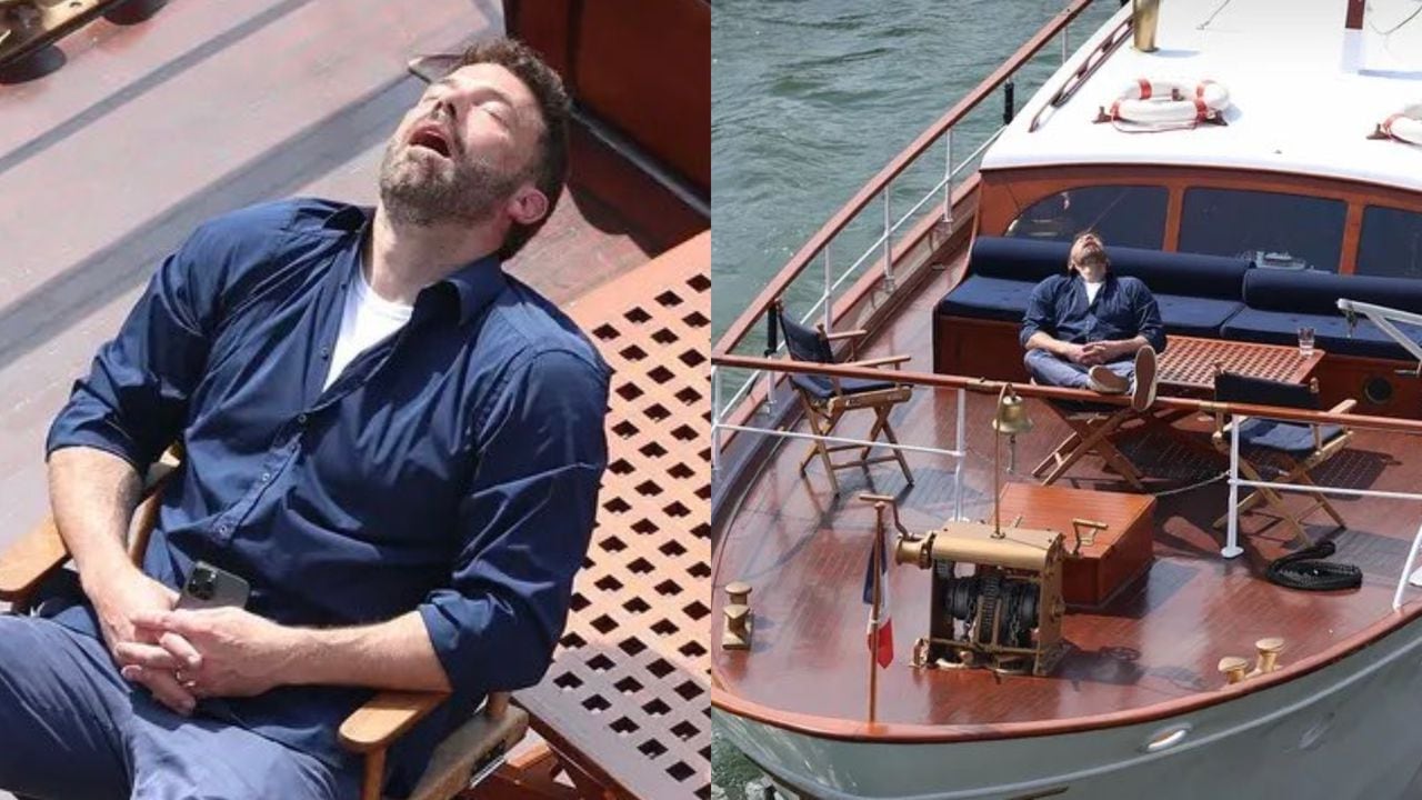 Ben Affleck fue captado por las cámaras mientras dormía en medio de su luna de miel.
