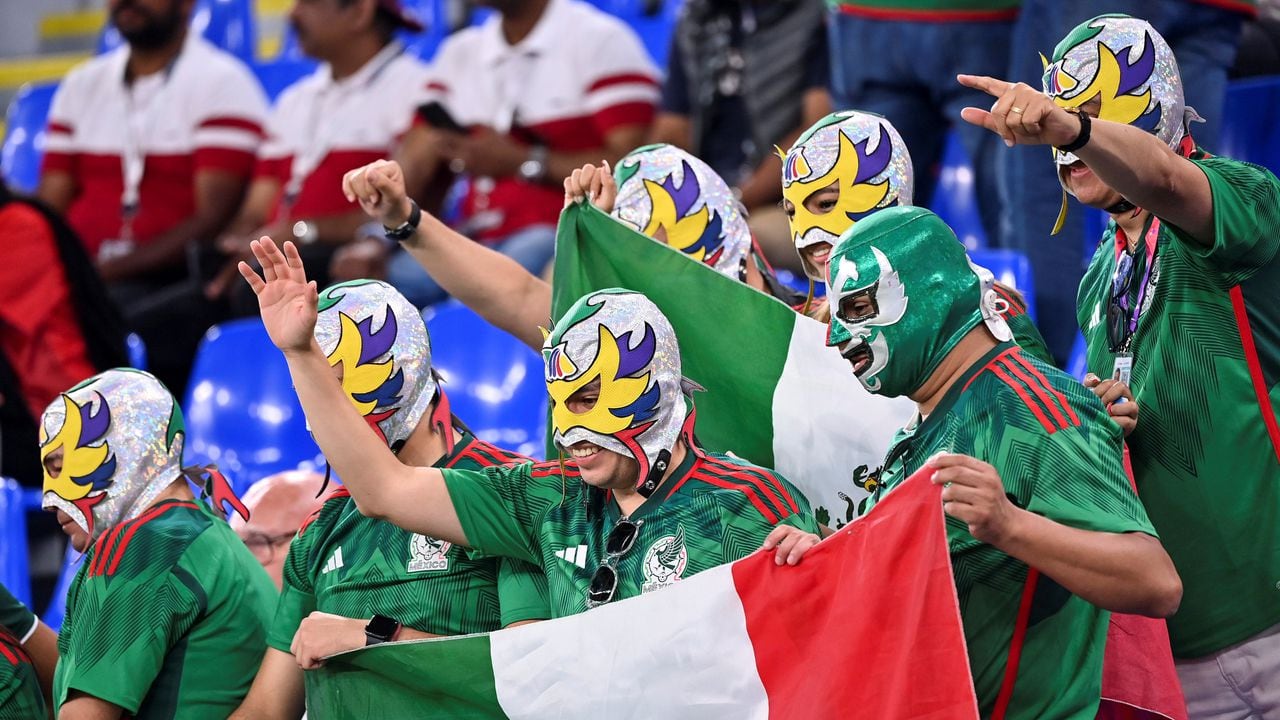 Hinchas mexicanos en el Mundial de Qatar.