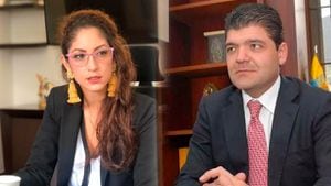 Jennifer Arias (Centro Democrático) y Juan Diego Gómez (partido Conservador)