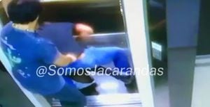 Periodista Juan Fernando Barona agrede a una mujer en un ascensor.