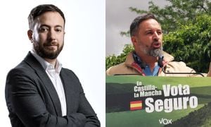 Agustín Laje y Santiago Abascal de Vox.