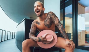 El cantante colombiano posó semidesnudo en modo de celebración por sus seguidores de Instagram.