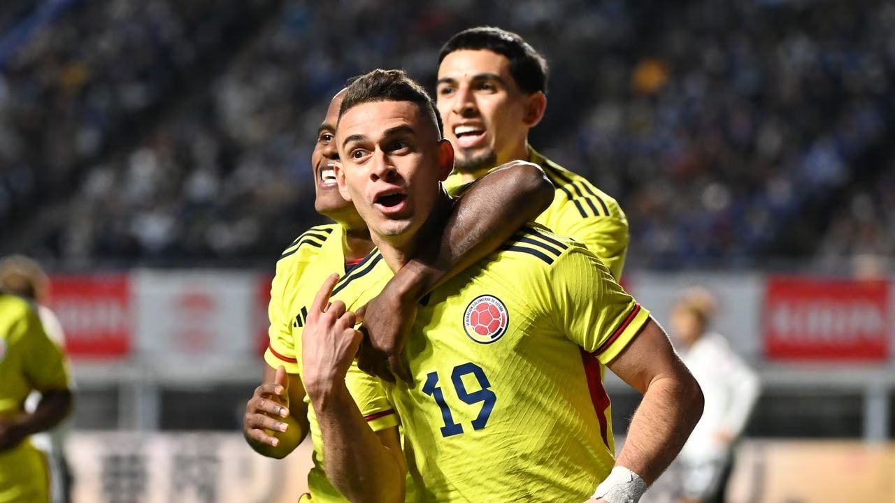 Rafael Santos Borré anotó su primer gol con Colombia en este 2023 ante Japón.