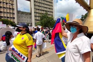 "Marcha del Silencio" antes de la huelga nacional de mañana el 25 de mayo de 2021 en Cali, Colombia. CaliFoto Jamir Mina