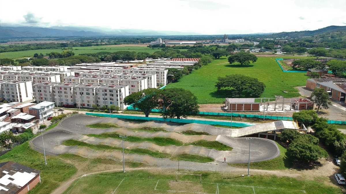 Pista Carlos Montoya, en Buga. A este escenario, que se usará para ciclismo BMX, se le realizó una inversión de $1.203.832.307.