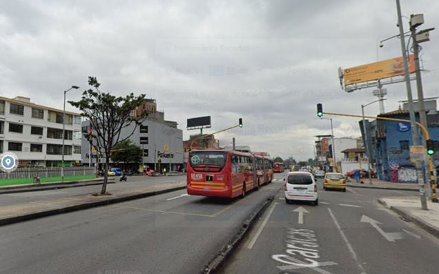 El choque ocurrió en el semáforo de la Avenida Caracas con calle 74.
