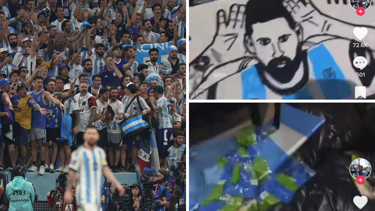 Los fanáticos de Argentina preparan tremendo recibimiento para la final en el estadio Lusail.