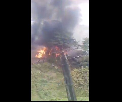 Explosión de carro de la EPM en Guatape, Antioquia