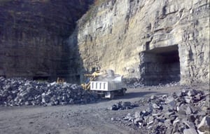 El minero realizaba labores de extracción.