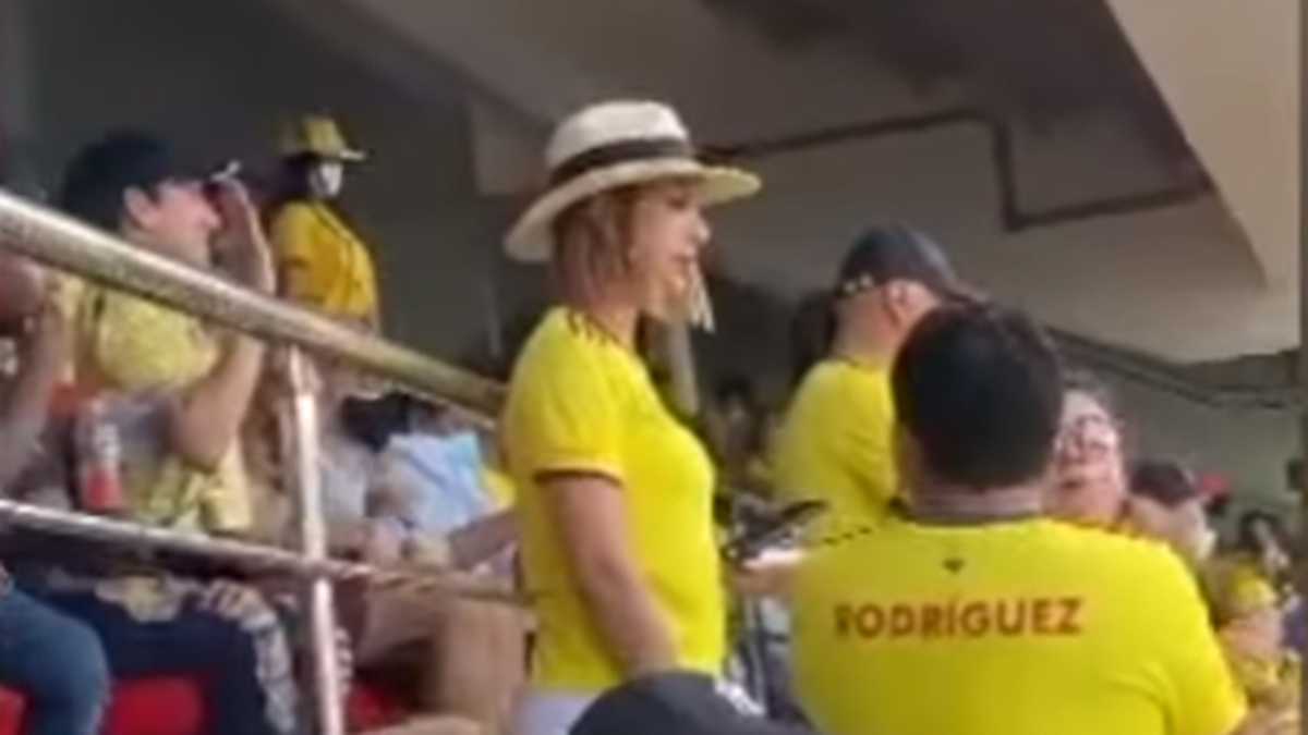 Jennifer Arias en el partido Colombia vs. Ecuador.