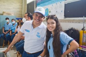 El ministro de Ciencia, Tito Crissien Borrero, sostuvo un encuentro especial con Juana Valentina Estrada Díaz, estudiante de 13 años de edad que fue seleccionada para conocer la Nasa.