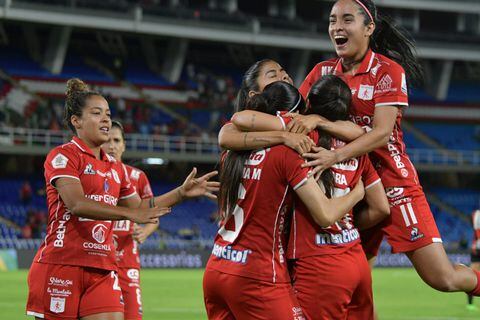 Imagen del partido entre América de Cali y Deportivo Pereira por el juego de vuelta de las semifinales de Liga Femenina 2023.