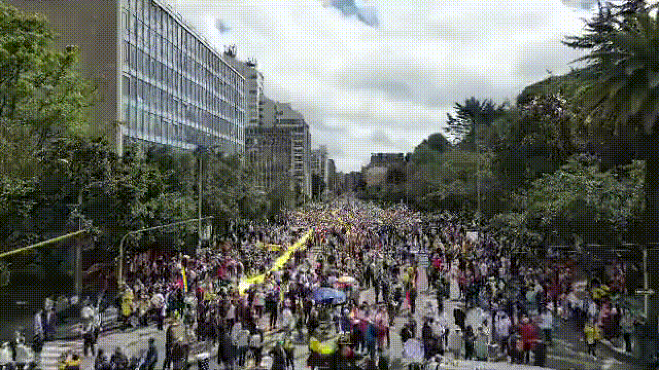 Así están las manifestaciones en Bogotá