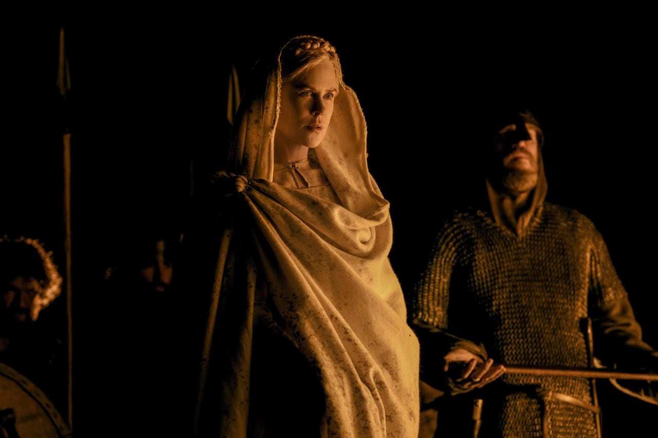Nicole Kidman stars as Queen Gudrún in director Robert Eggers’ Viking epic THE NORTHMAN, a Focus Features release.
Credit: Aiden Monaghan / © 2021 Focus Features, LLC