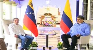 Presidente Gustavo Petro y Nicolás Maduro