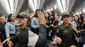 Pelea en el Metro de Medellín causa reproche en redes sociales.