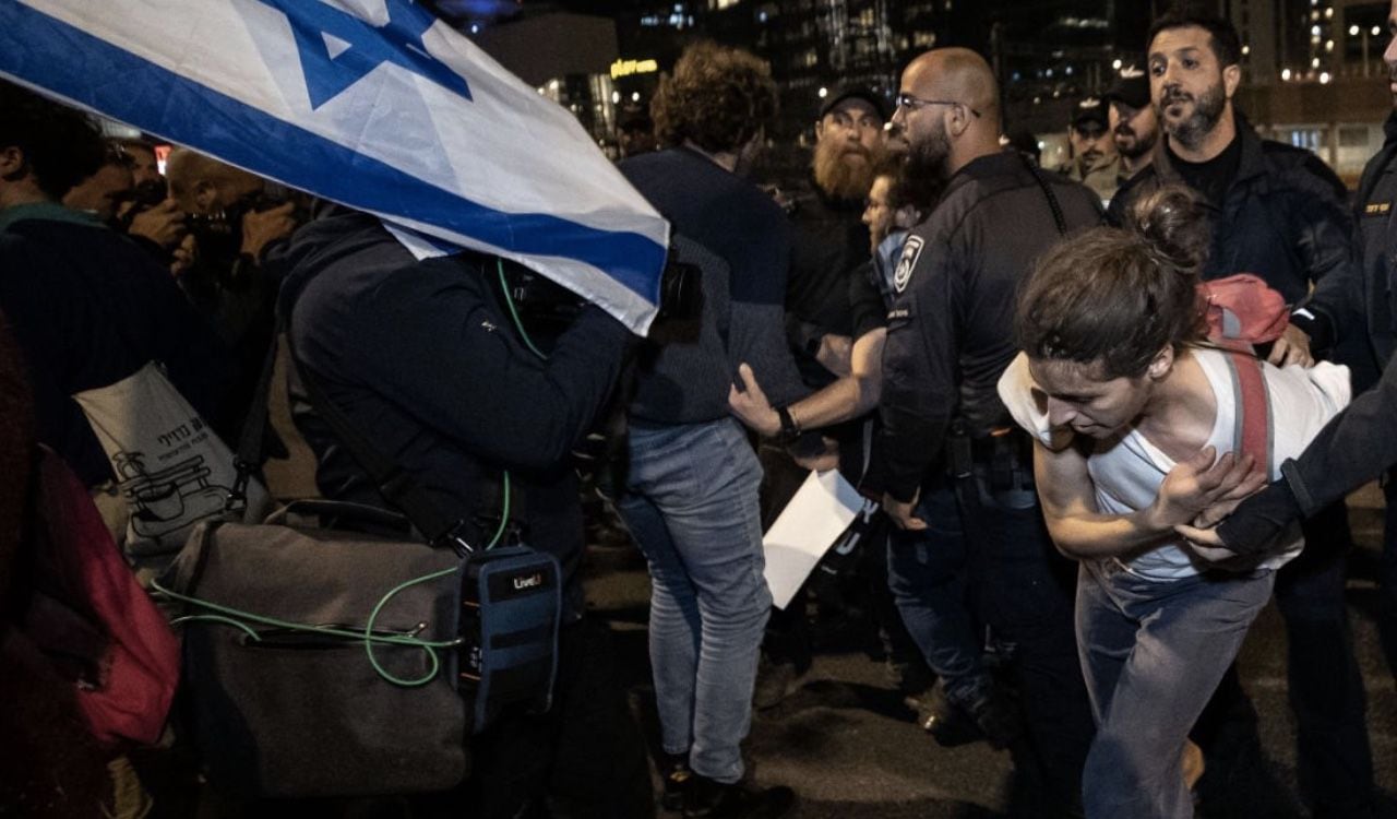 Algunos manifestantes fueron detenidos por las autoridades de Israel