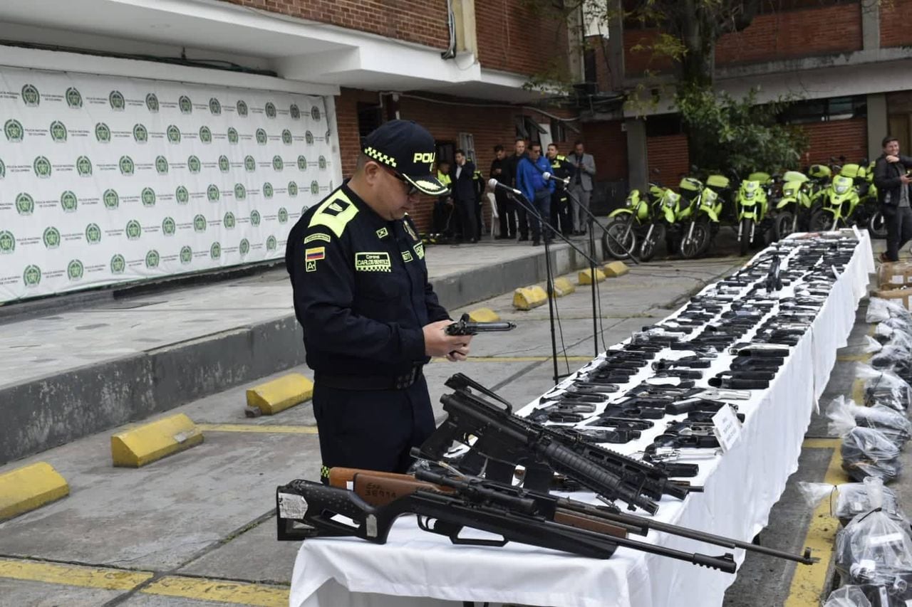 Armas incautadas en Bogotá en lo corrido del año