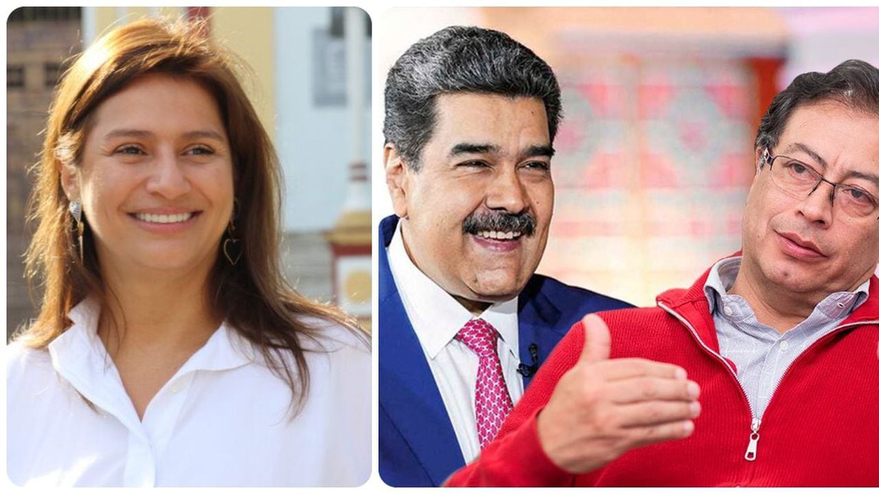 Paola Holguín, Nicolás Maduro y Gustavo Petro.