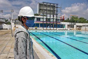 En las piscinas Hernando Botero O’byrne se está instalando un tablero electrónico con miras a los Juegos Panamericanos Júnior 2021.