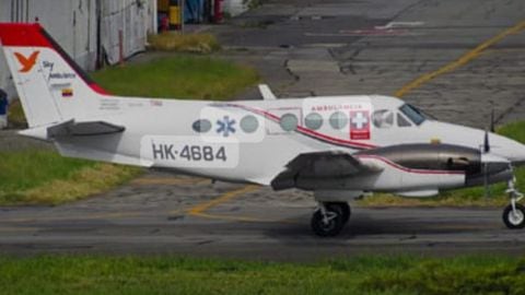 Avioneta de la empresa SKY Ambulance accidentada el 21 de marzo del 2024 en Santa Rosa de Osos.
