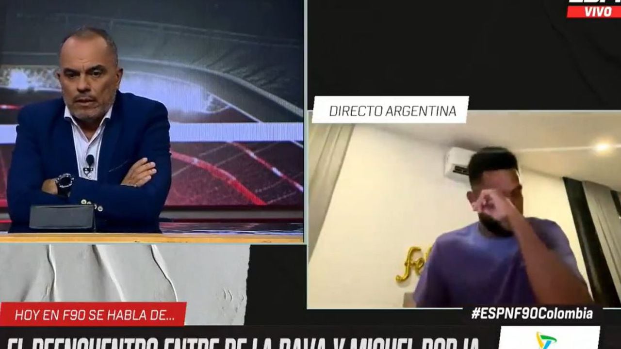 Miguel Ángel Borja llora en vivo.