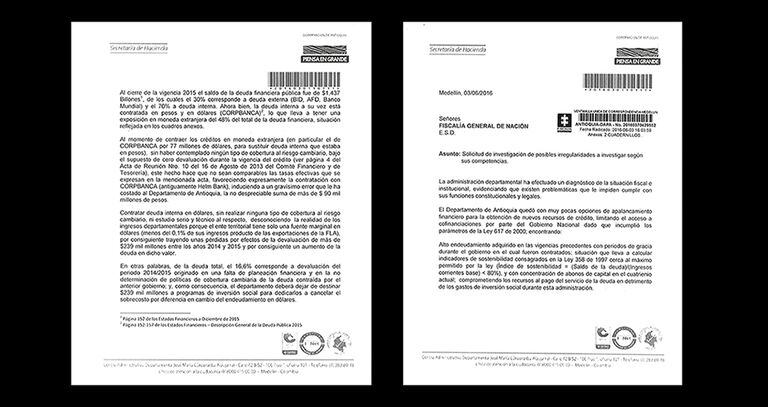   En marzo de 2016, el secretario de Hacienda de Antioquia, Adolfo León Palacio, le pidió a la Fiscalía investigar el contrato con Corpbanca.