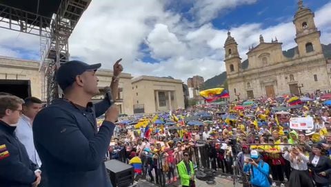 Jaime Arizabaleta estuvo en la Marcha de la mayoría en Bogotá.