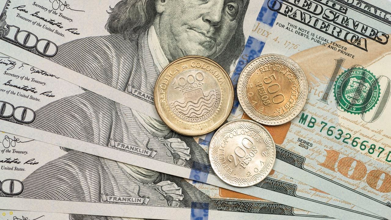 Peso colombiano frente al dólar.