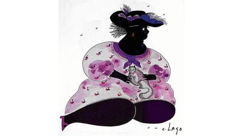 Caricatura de Nieves al estilo de Fernando Botero. 17 de septiembre de 2023