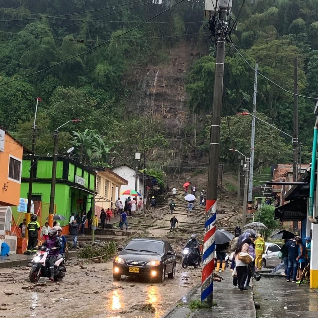 Derrumbe en el casco urbano de Ibagué