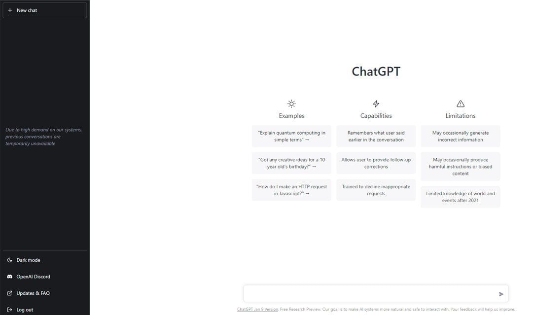 Chat GTP, usa una inteligencia artificial para responder dudas de los usuarios a través de texto.