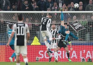 Golazo de chilena de Cristiano Ronaldo a la Juventus por Champions League, el 3 de abril de 2018.