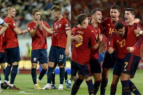 Noruega vs España por las eliminatorias a la Eurocopa 2024.