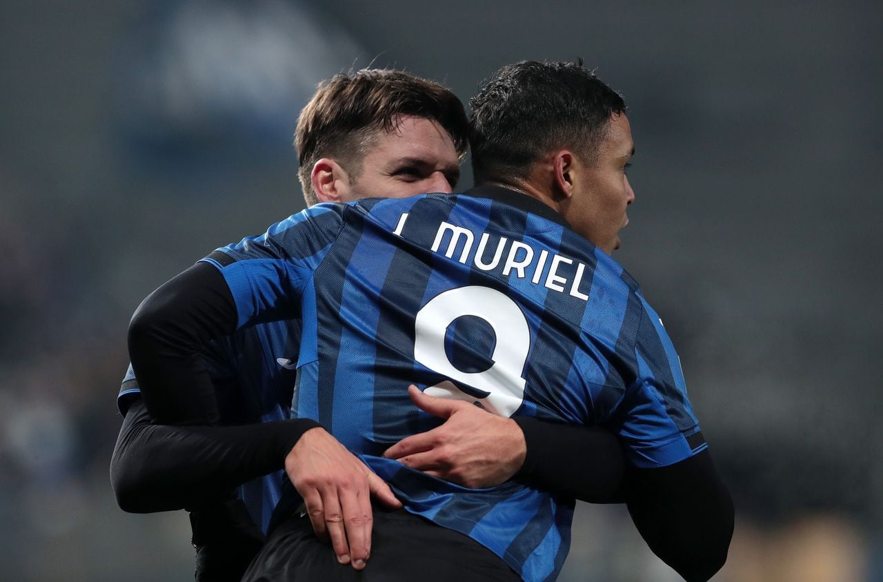 Luis Muriel celebrando su gol ante el Milán.