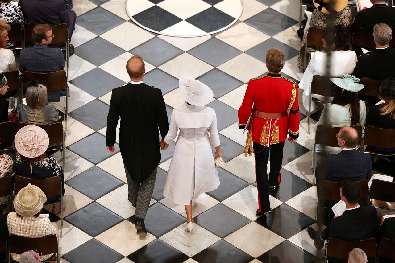 En imágenes : Harry y Meghan en el Jubileo de la Reina