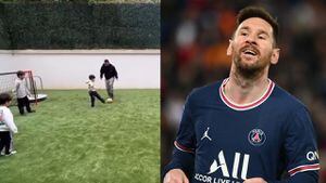 Antonela Rocuzzo, esposa de Messi, compartió el video del 10 jugando con Mateo, Thiago y Ciro