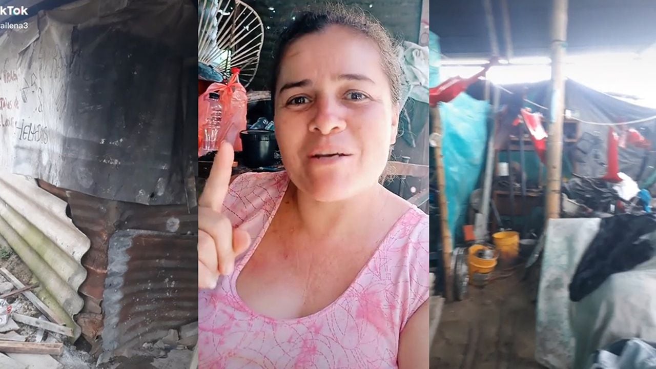 Sandra Milena Ampudia despertó la solidaridad del mundo al subir un video a la red social Tik Tok, donde pedía ayuda para construir su casa, pues actualmente vive con su familia en un rancho hecho con plástico y zinc.