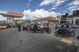 Desabastecimiento de gasolina en Pasto como consecuencia del cierre de la vía panamericana.
Pasto-Nariño Enero 13 de 2023.
Foto: Juan Carlos Sierra-Revista Semana.