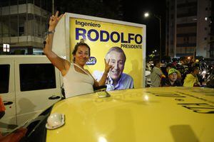 Celebración en Bucaramanga por el paso a la segunda vuelta presidencial Rodolfo Hernández