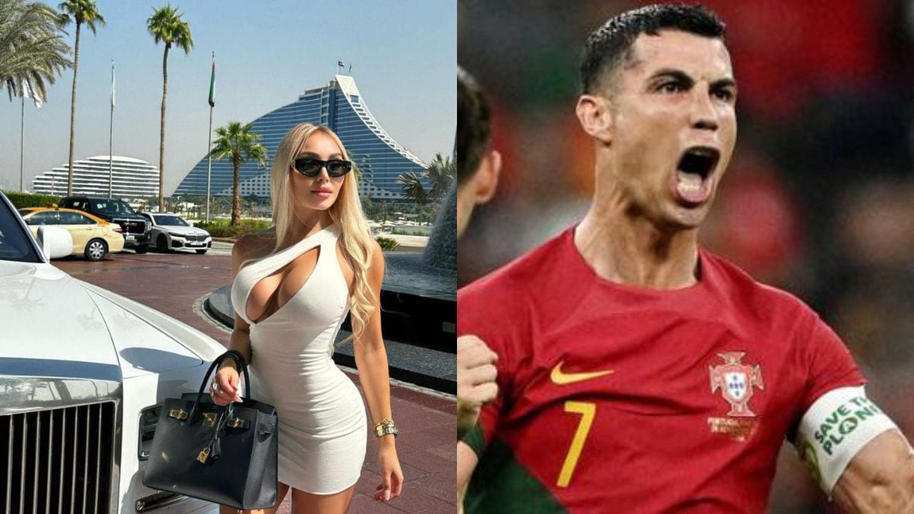 La modelo chilena Daniella Chávez asegura haber tenido encuentros muy cercanos con Cristiano Ronaldo. Foto: Collage Instagram: Daniella Chávez y AFP.