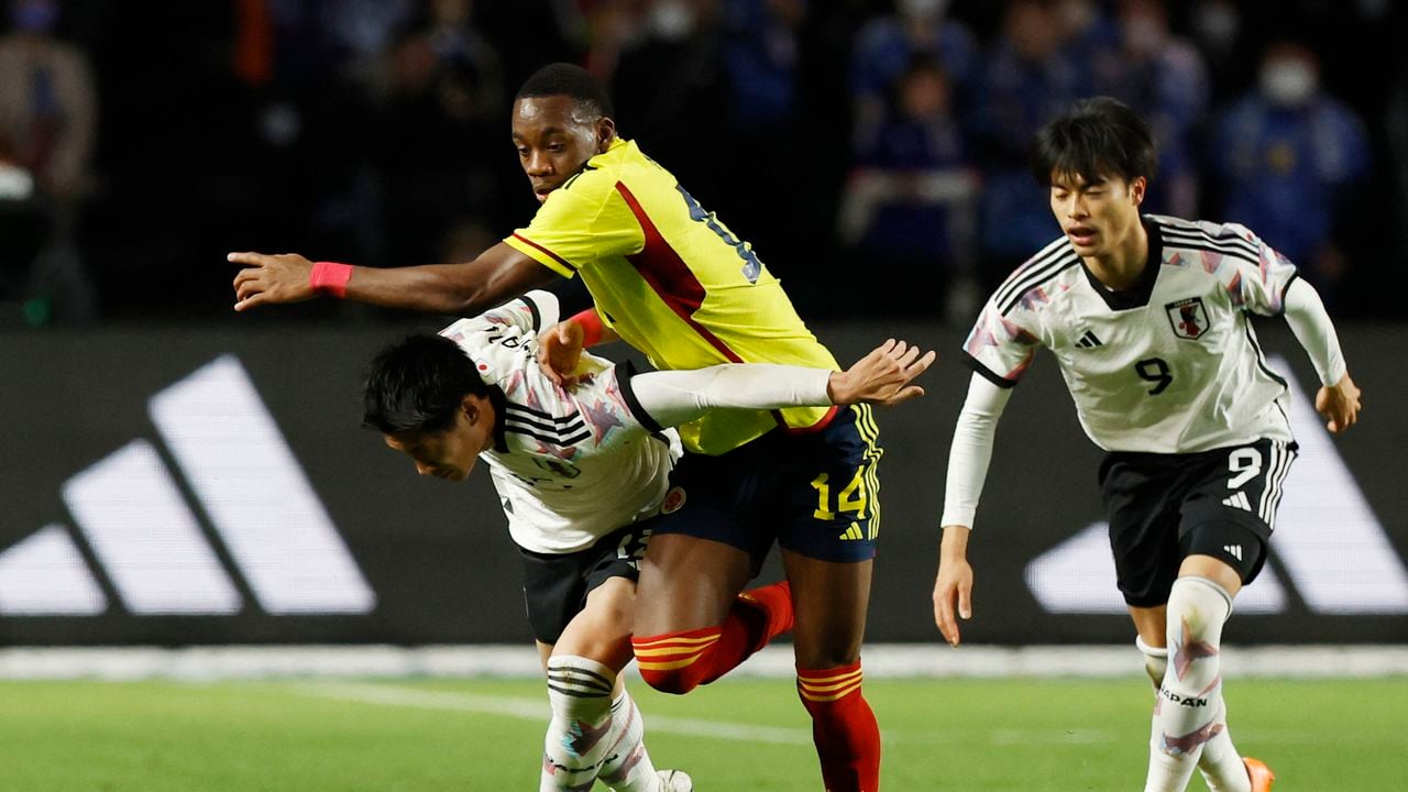 Soccer Football - International Friendly - Japan v Colombia - Yodoko Sakura Stadium, Osaka, Japan - March 28, 2023 Colombia's Jhon Duran in action REUTERS/Issei Kato