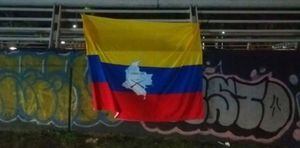 La pancarta fue vista en plena calle 5 de Cali (Valle del Cauca).