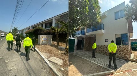 Condominio tomado por la Policía Nacional en Santa Marta.