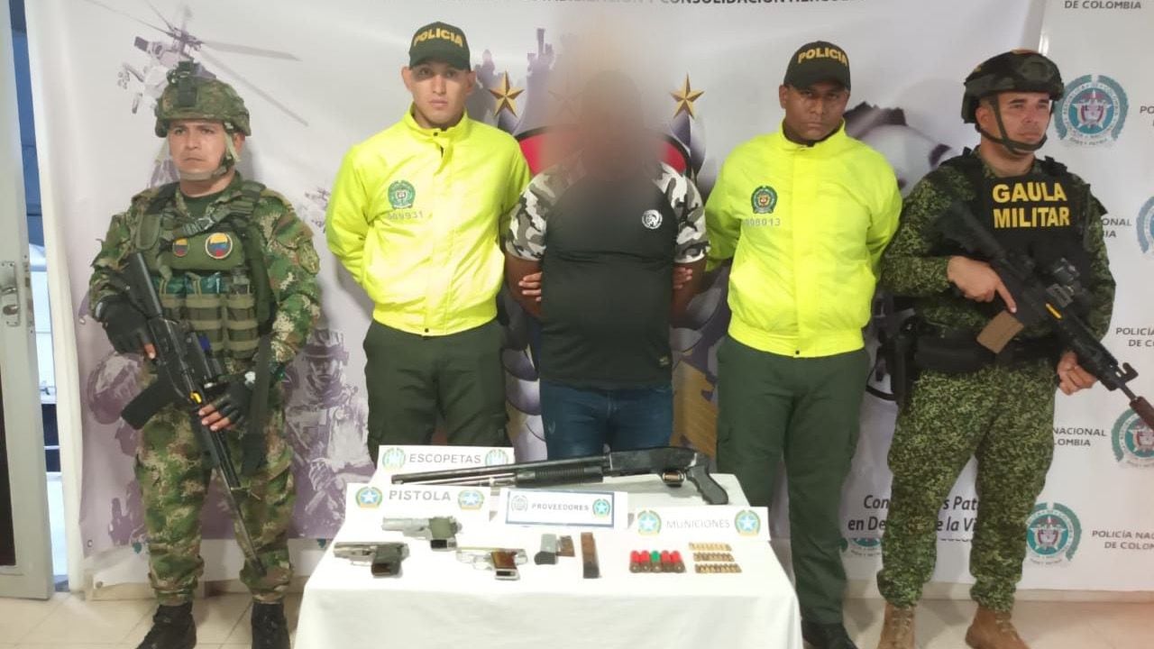 Cuatro miembros de las disidencias de las Farc Gaor Urías Rondón fueron capturados en Tumaco, Nariño.