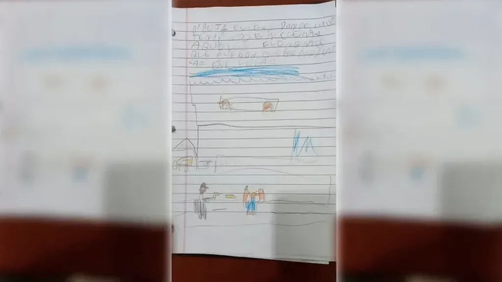 Triste realidad: le pidieron dibujar el lugar donde vivía y niño dibujó un homicidio; su historia se hizo viral