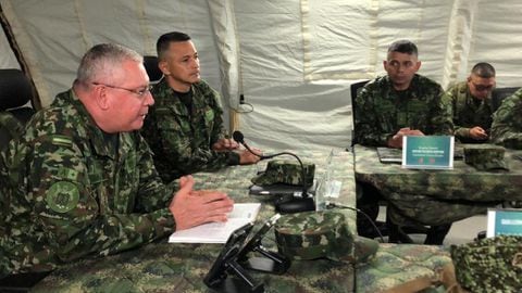 El comandante de las Fuerzas Militares, general Helder Fernán Giraldo Bonilla, lidera desde Popayán la operación Mantus contra el Estado Mayor Central de las disidencias de las Farc. Foto Especial para El País