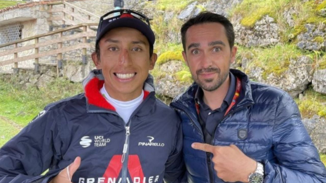 Egan Bernal y Alberto Contador. Foto: Instagram oficial - acontadoroficial