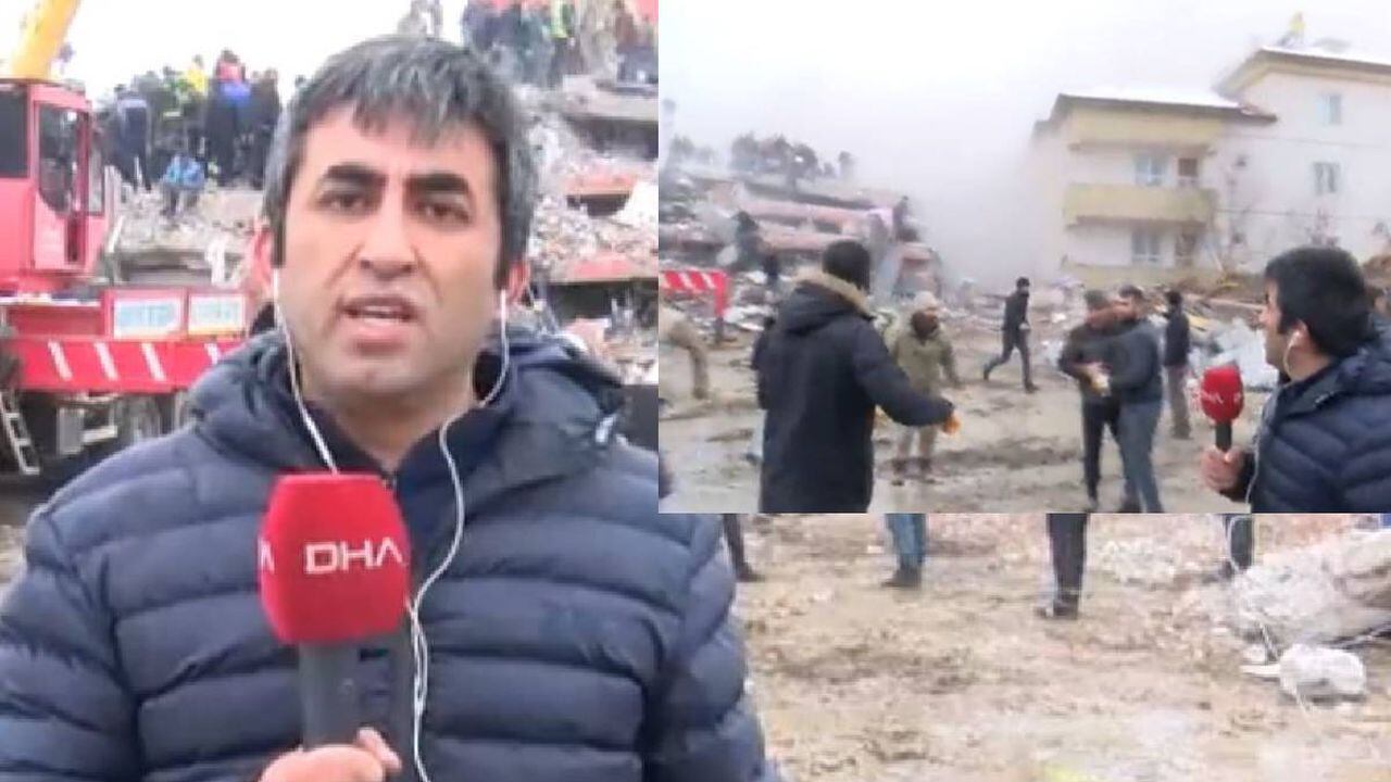 Se trata de un periodista de la agencia de noticias Demirören News Agency (DHA), que se encontraba en el preciso momento del potente sismo